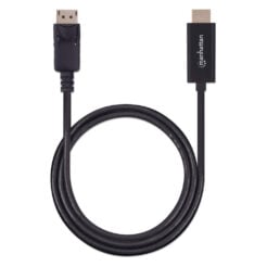 Manhattan DisplayPort 1.2 naar HDMI kabel, 4K@60Hz, 1,8 m, mannelijk naar mannelijk, met vergrendeling, niet bi-directioneel, zwart, 3 jaar garantie, equivalent aan 6F-DP-HDMI-4K60-HDR (20 cm korter) - Afbeelding 6