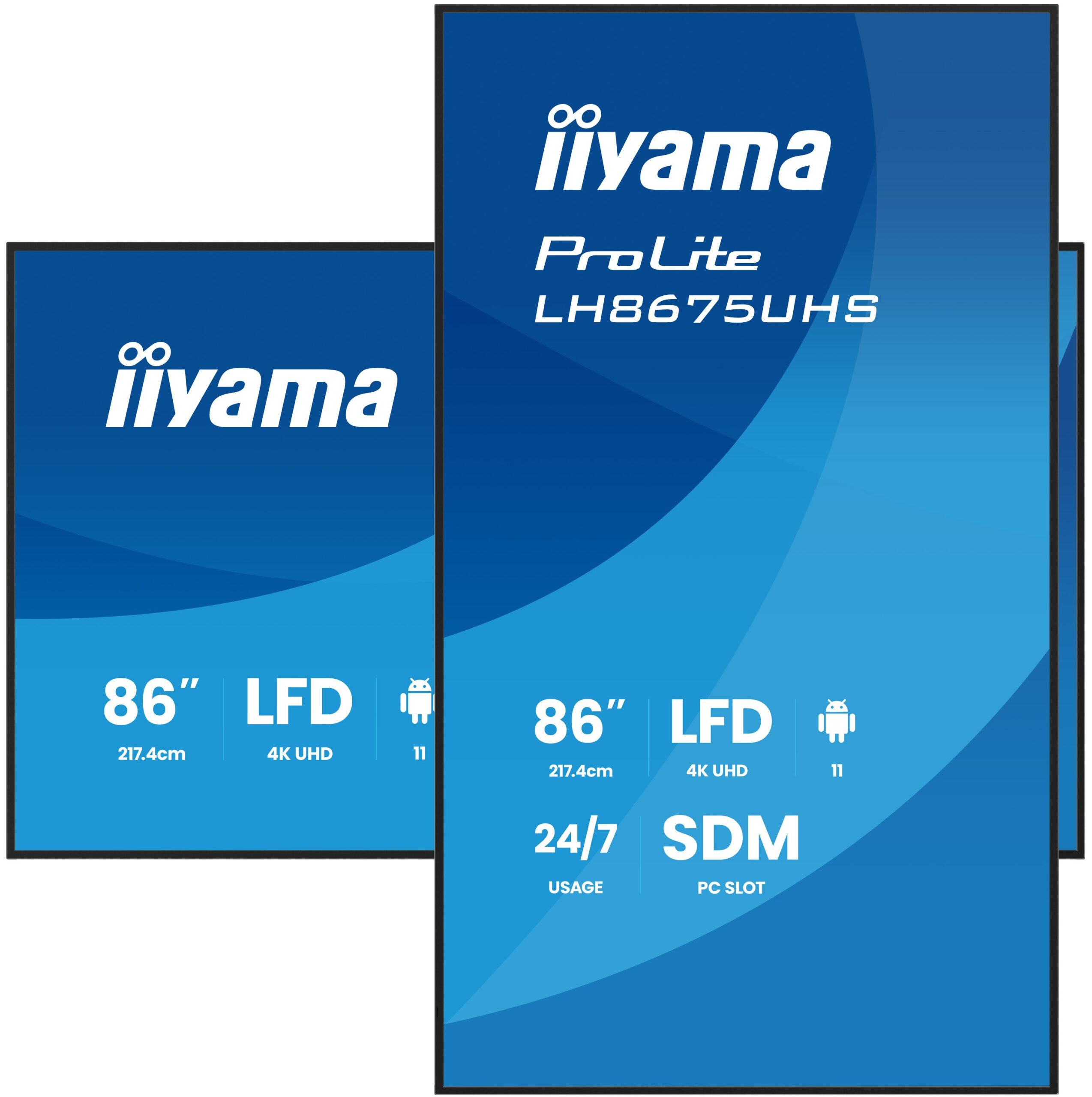 iiyama LH8675UHS-B2AG beeldkrant Digitale signage flatscreen 2,17 m (85.6") LCD Wifi 500 cd/m² 4K Ultra HD Zwart Type processor Android 11 24/7 - Afbeelding 7