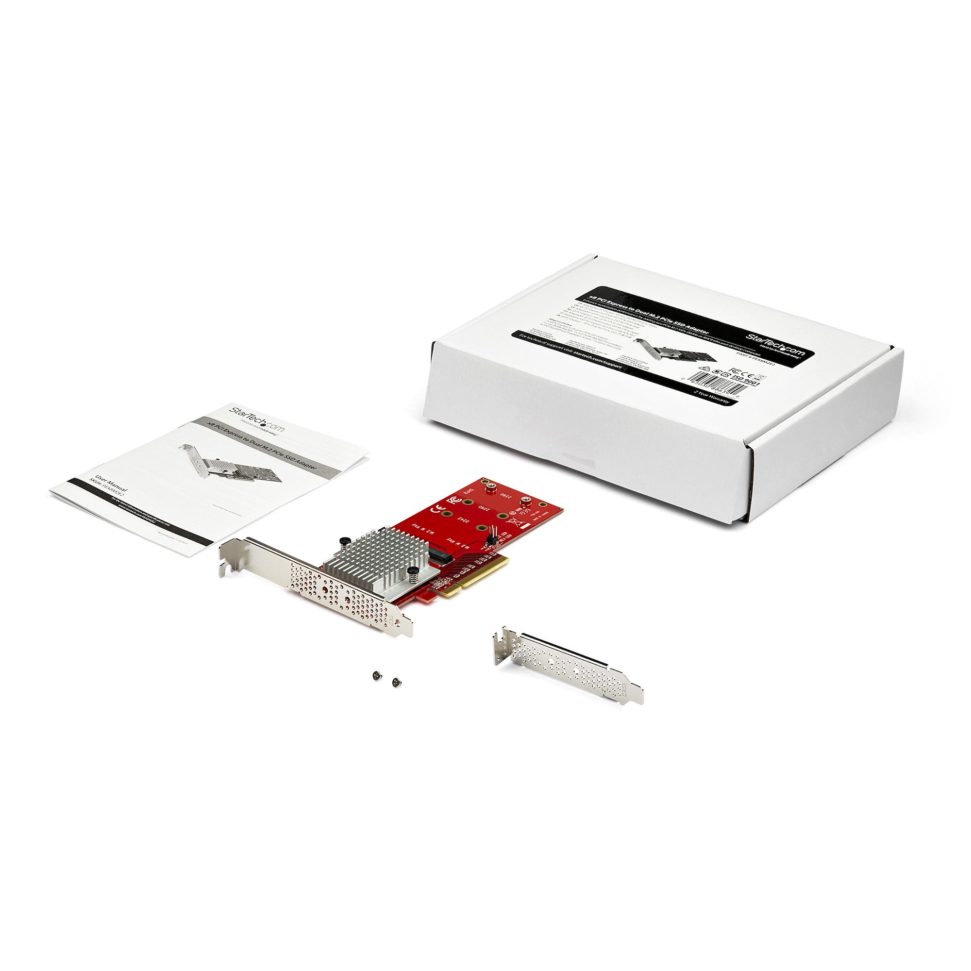 StarTech.com Dual M.2 PCIe SSD Adapter Kaart, x8 / x16 Dual NVMe of AHCI M.2 SSD naar PCI Express 3.0, M.2 NGFF PCIe (M-Key) Compatibel, Ondersteunt 2242, 2260, 2280, JBOD, Mac & PC - Afbeelding 7