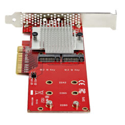 StarTech.com Dual M.2 PCIe SSD Adapter Kaart, x8 / x16 Dual NVMe of AHCI M.2 SSD naar PCI Express 3.0, M.2 NGFF PCIe (M-Key) Compatibel, Ondersteunt 2242, 2260, 2280, JBOD, Mac & PC - Afbeelding 5