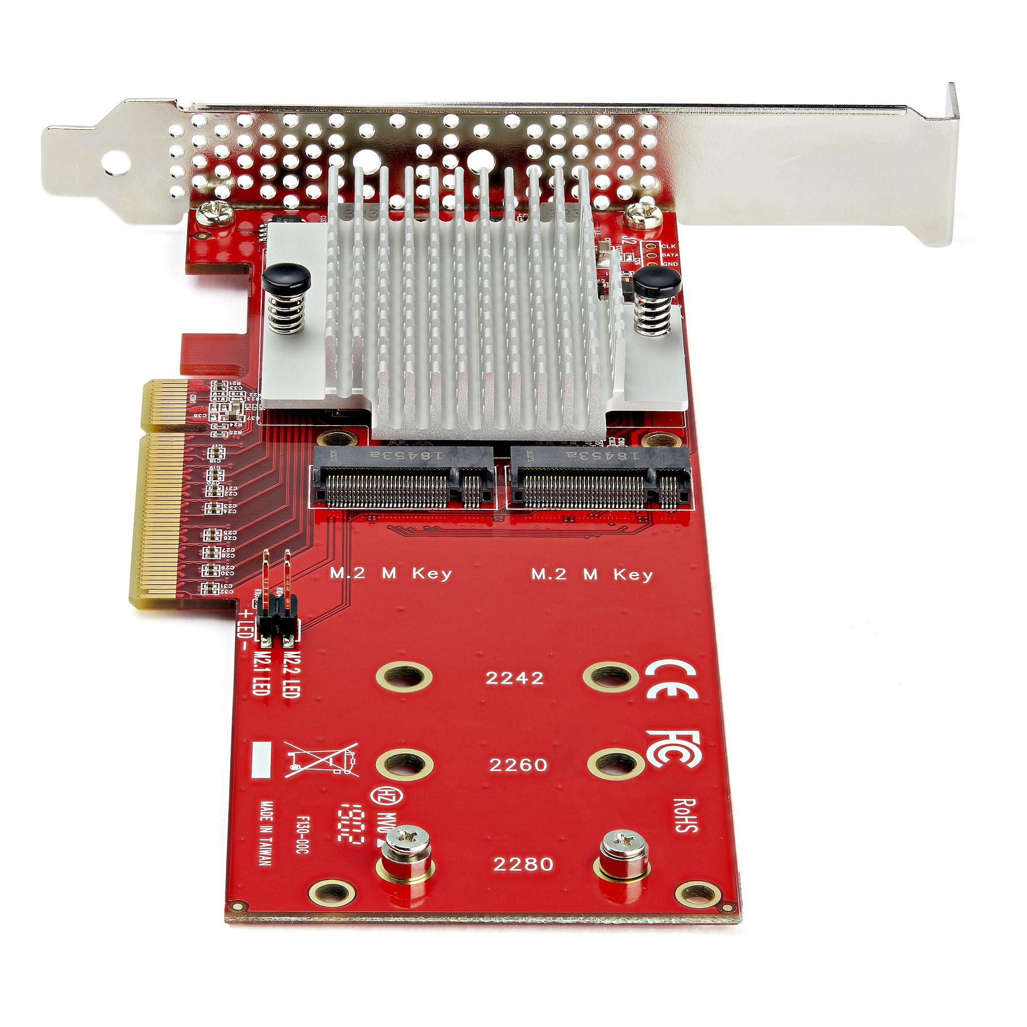 StarTech.com Dual M.2 PCIe SSD Adapter Kaart, x8 / x16 Dual NVMe of AHCI M.2 SSD naar PCI Express 3.0, M.2 NGFF PCIe (M-Key) Compatibel, Ondersteunt 2242, 2260, 2280, JBOD, Mac & PC - Afbeelding 5