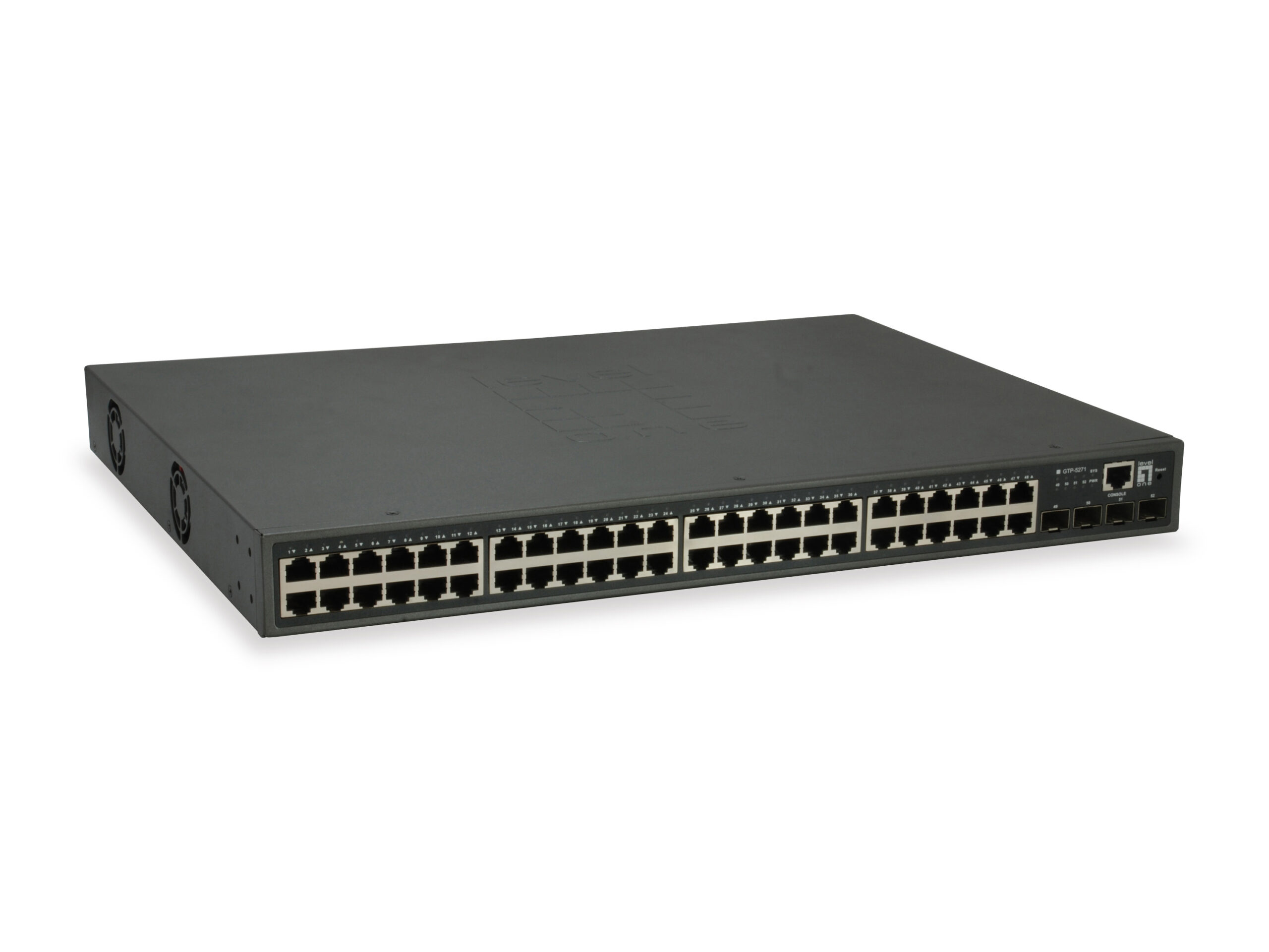 LevelOne GTP-5271 netwerk-switch Managed L3 Gigabit Ethernet (10/100/1000) Power over Ethernet (PoE) Grijs - Afbeelding 2