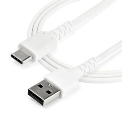 StarTech.com 1m USB-A naar USB-C Laadkabel, Robuuste Fast Charge & Sync Kabel, 3A, USB 2.0, TPE Mantel en Aramidevezels - Witte USB Oplaadkabel - Afbeelding 7