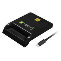 Techly I-CARD CAM-USB2TYC smart card reader Binnen USB USB 2.0 Zwart
