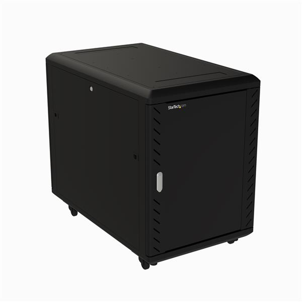 StarTech.com 15U Enterprise-Grade Server Rack Cabinet, 19in Vergendelbare 4-Post Patchkast met 83cm Montagediepte en 800kg Draagkracht