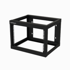 StarTech.com 2 Post 6U Heavy-Duty Wandmonteerbare Server Rack, 19" Open Frame Netwerk Rack, 45cm Diep, Data Rack voor IT/AV/Patchpaneel/Computer Apparatuur, Incl Kooimoeren en Schroeven