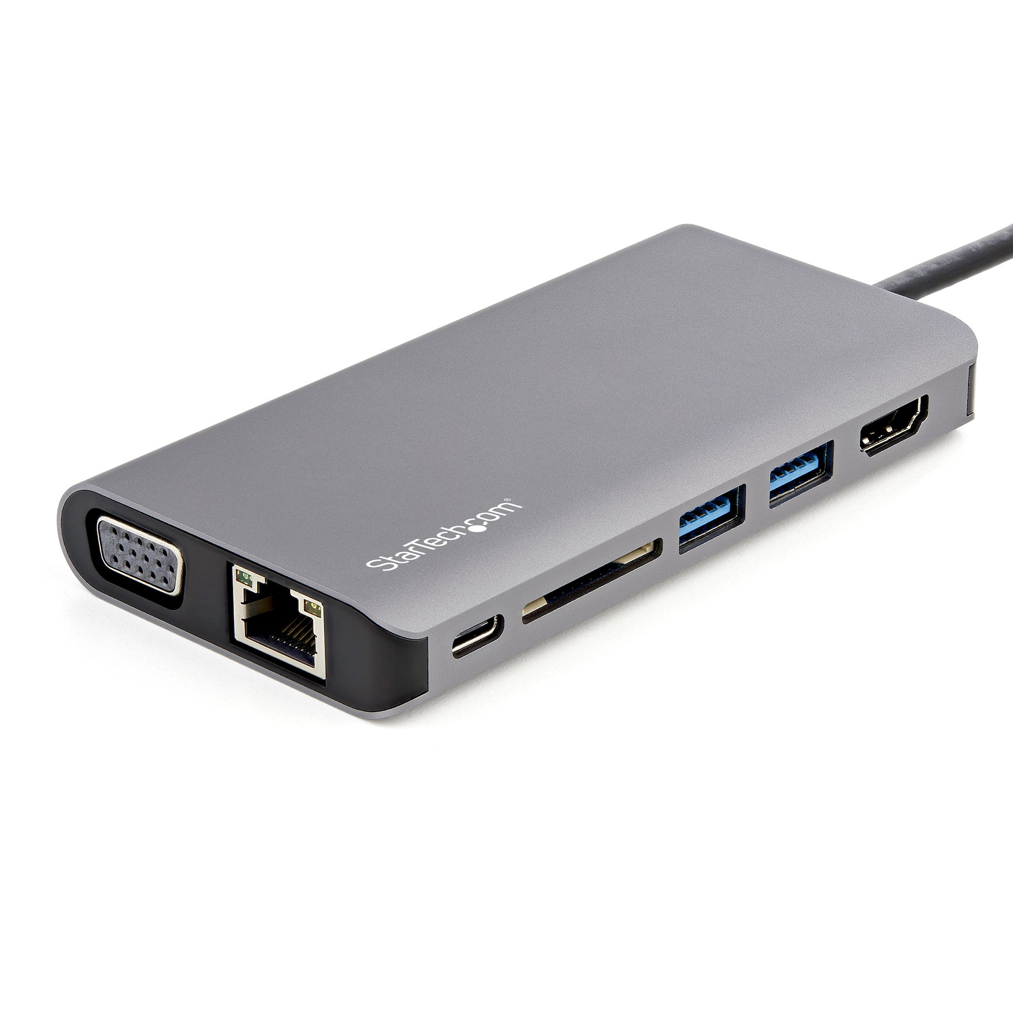 StarTech.com USB-C Multiport Adapter - USB-C Travel Dock met 4K HDMI of 1080p VGA - 3x USB 3.0 Hub, SD, GbE, Audio, 100W PD Pass-Through - Mini Docking Station voor Laptop/Tablet - Afbeelding 3
