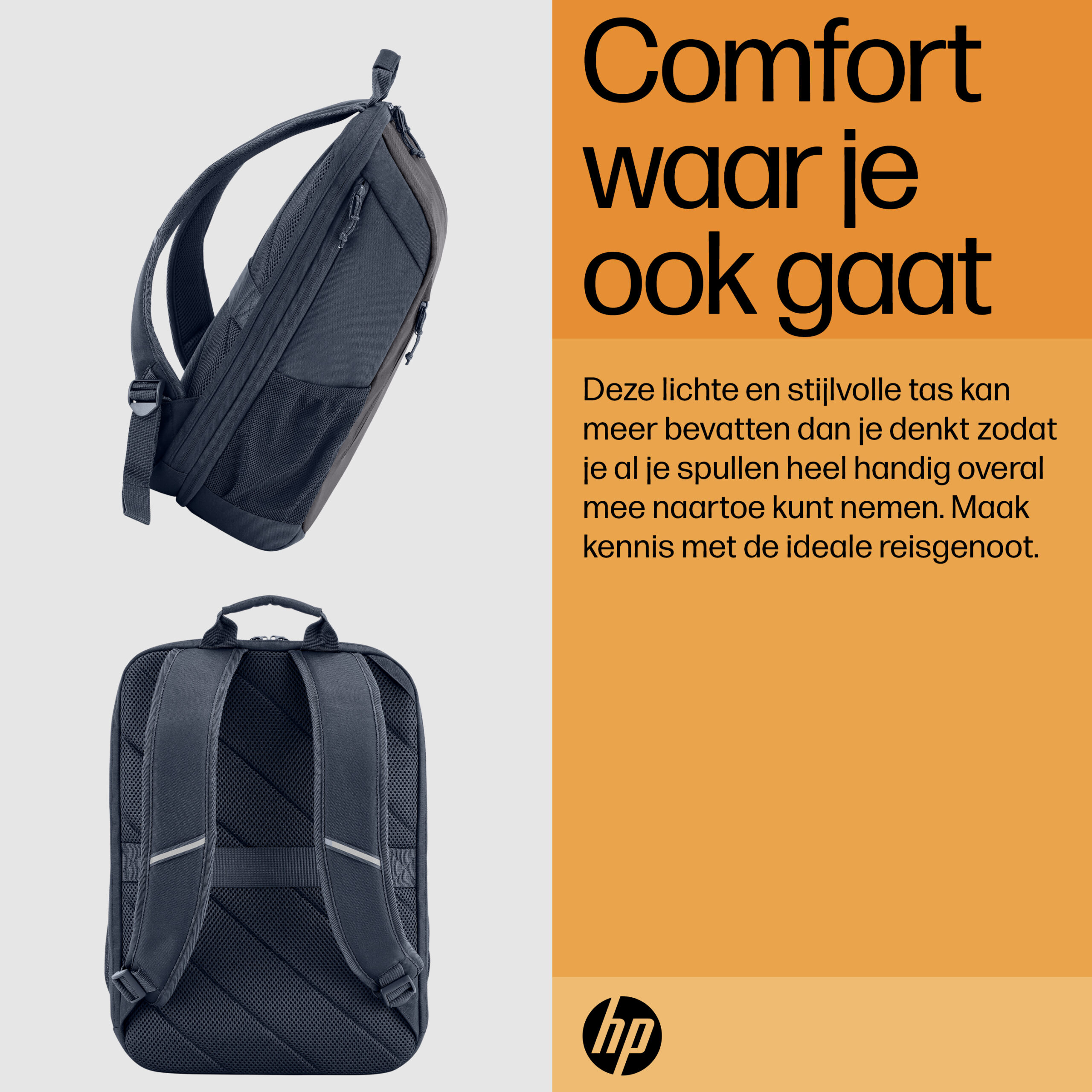 HP Travel 15,6 Laptop Backpack, 18 liter, Iron Grey - Afbeelding 7