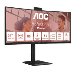 AOC CU34E4CW/75 computer monitor 86,4 cm (34") 3440 x 1440 Pixels Zwart - Afbeelding 6
