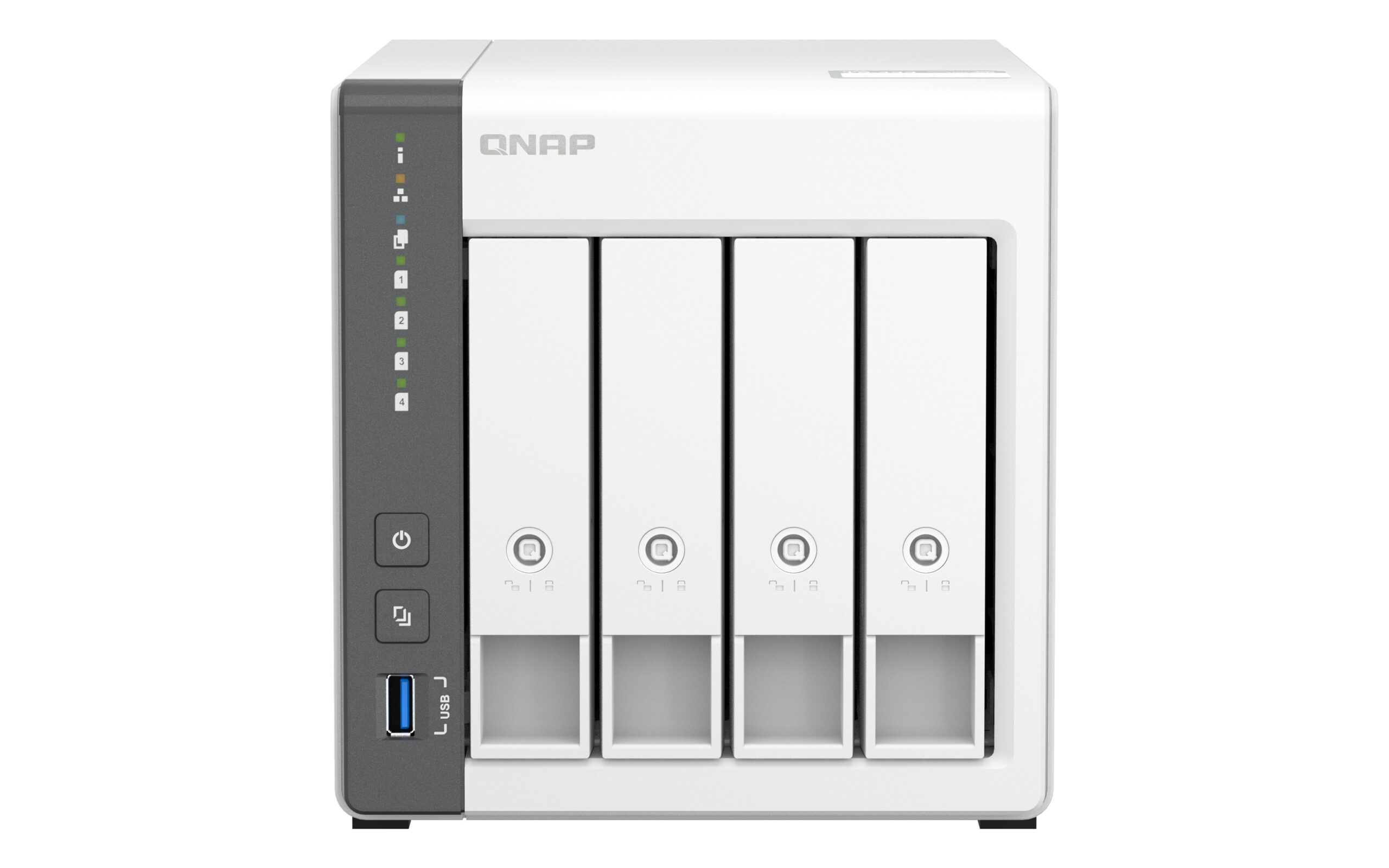 QNAP TS-433 NAS Tower ARM Cortex-A55 4 GB 0 TB QNAP QTS Wit - Afbeelding 2