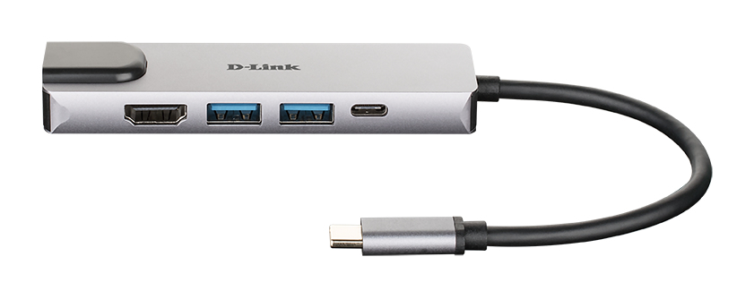 D-Link DUB-M520 laptop dock & poortreplicator Bedraad Thunderbolt 3 Aluminium - Afbeelding 3