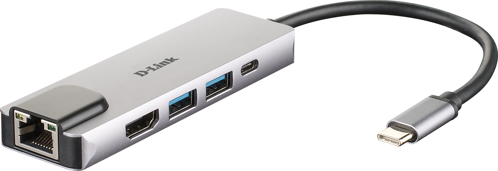 D-Link DUB-M520 laptop dock & poortreplicator Bedraad Thunderbolt 3 Aluminium - Afbeelding 2