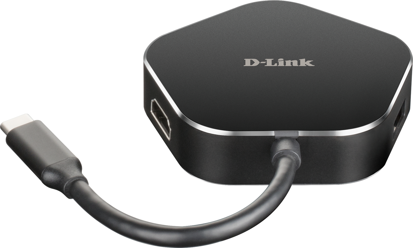 D-Link DUB-M420 laptop dock & poortreplicator Bedraad Thunderbolt 3 Aluminium, Zwart