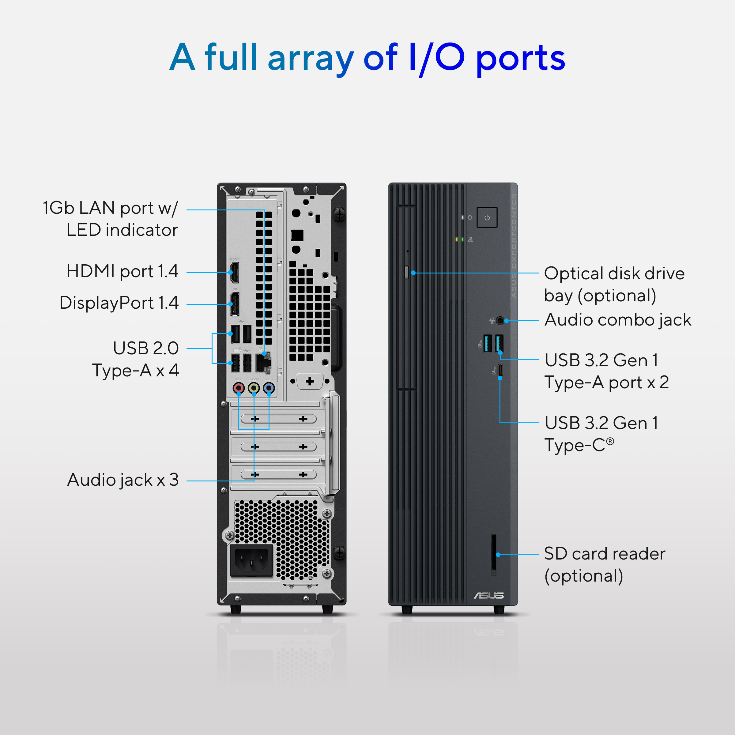 ASUS ExpertCenter P500 SFF P500SV-13620H001X Intel® Core™ i7 i7-13620H 16 GB DDR5-SDRAM 512 GB SSD Windows 11 Pro PC Grijs - Afbeelding 15