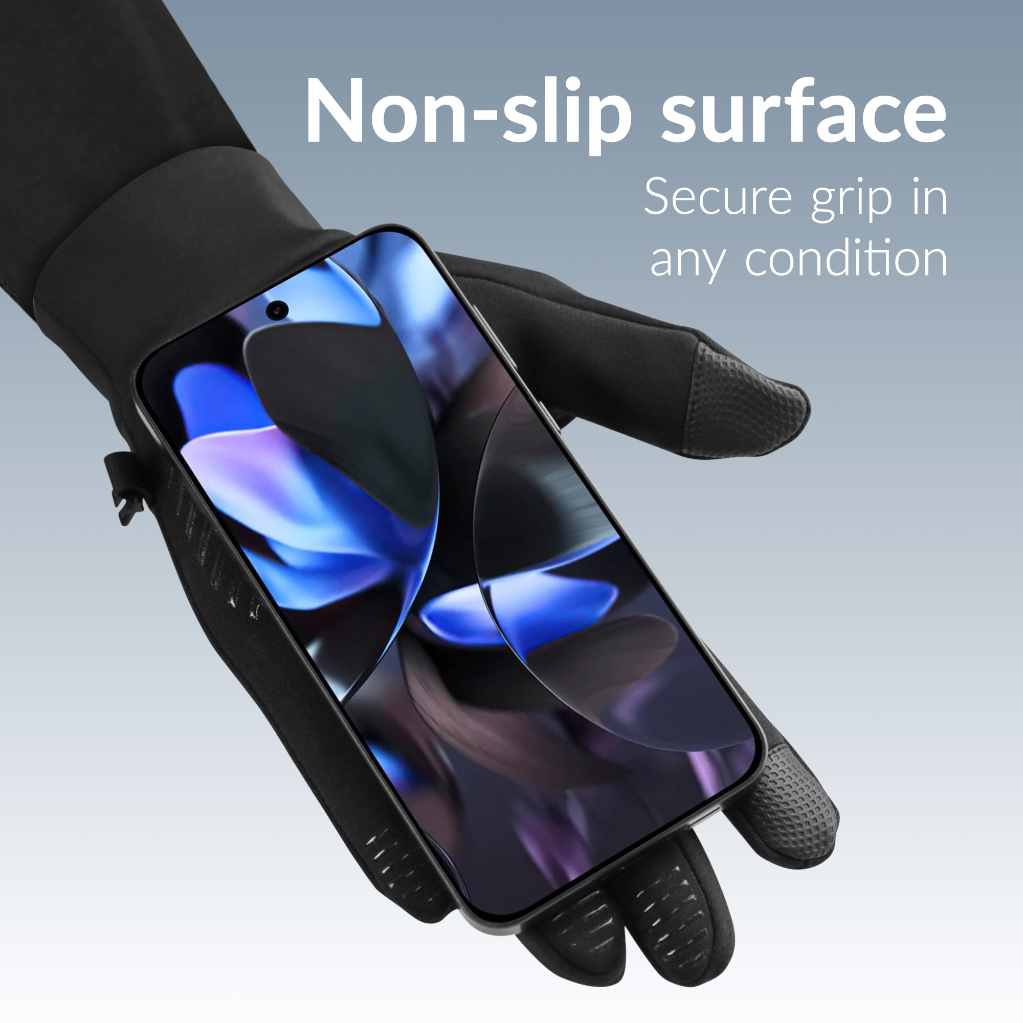 Mobilize Smart Sports Gloves (L) Black - Afbeelding 3