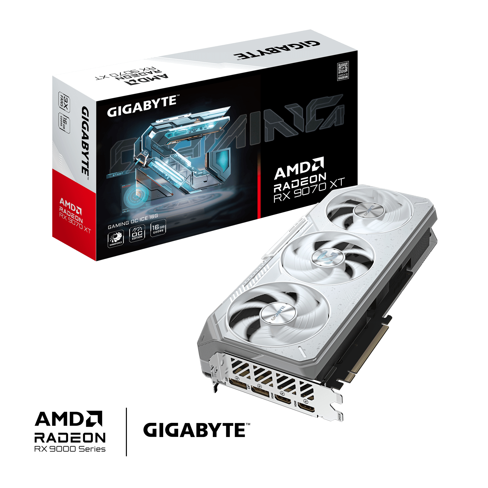 GIGABYTE Radeon RX 9070 XT GAMING OC ICE 16G AMD 16 GB GDDR6 - Afbeelding 3