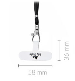 My Style Nylon Patch for Lanyard 5 Pieces - White (No metal ring) - Afbeelding 2