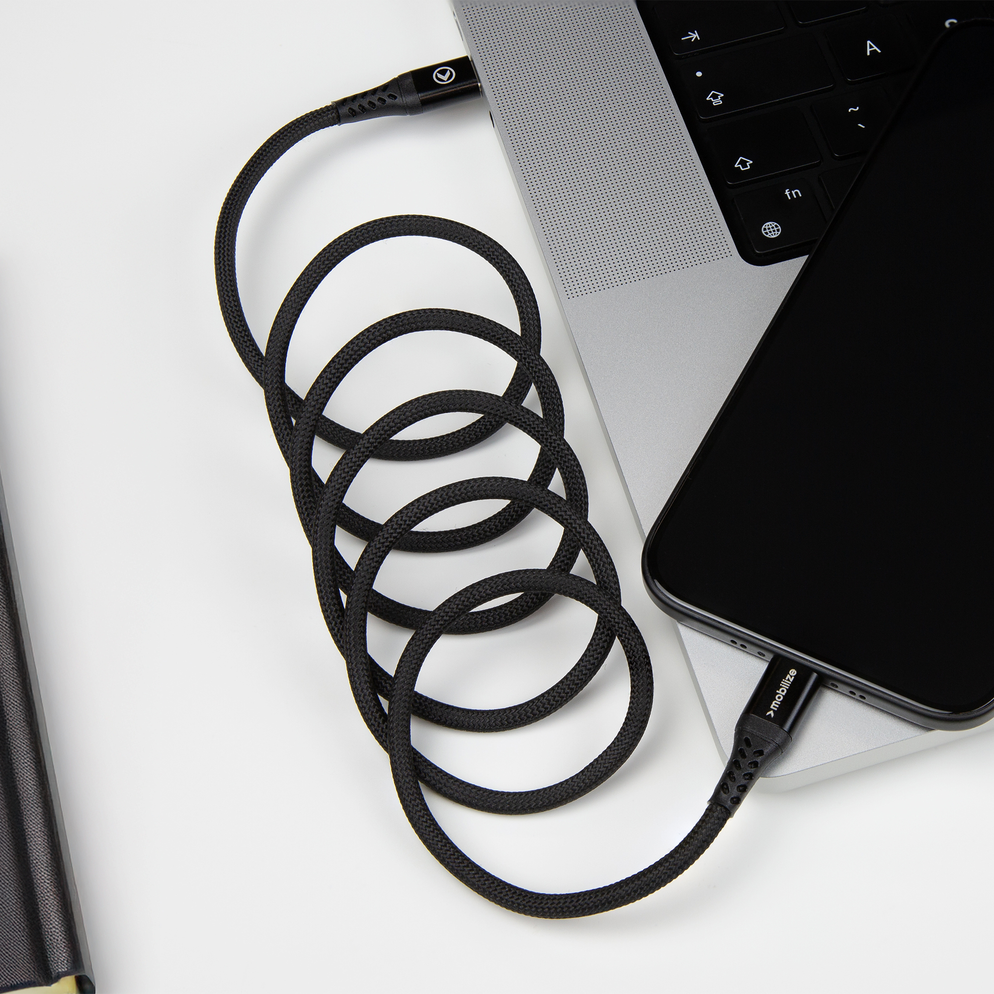 Mobilize Magnetic Nylon Cable - USB-C to USB-C - 1m. - 100W Black - Afbeelding 8