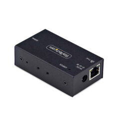 StarTech.com 1-Port Serieel naar Ethernet Adapter, 802.3af PoE, IP Serial Device Server voor Remote RS232 Apparatuur, Muur/DIN Rail Monteerbaar, RJ45 LAN naar DB9 Converter