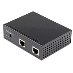 StarTech.com Industrial Gigabit PoE Splitter 90W High Speed Power over Ethernet PoE+++ Splitter 12-48V DC Splitter 802.3bt LAN/RJ45 Ultra PoE naar DC Adapter -40C tot +75C