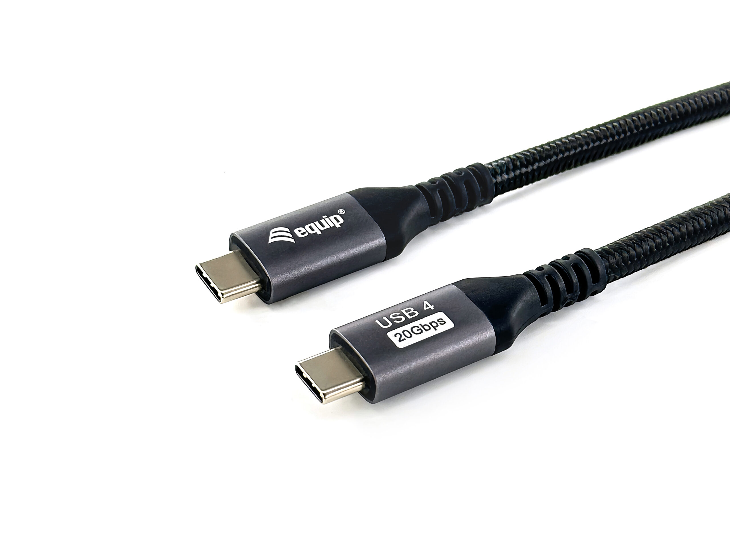 Equip 128382 USB4 Gen 2x2 C naar C-kabel, M/M, 2,0 m, PD 100W, 4K/60Hz, 20Gbps, Zwart - Afbeelding 3