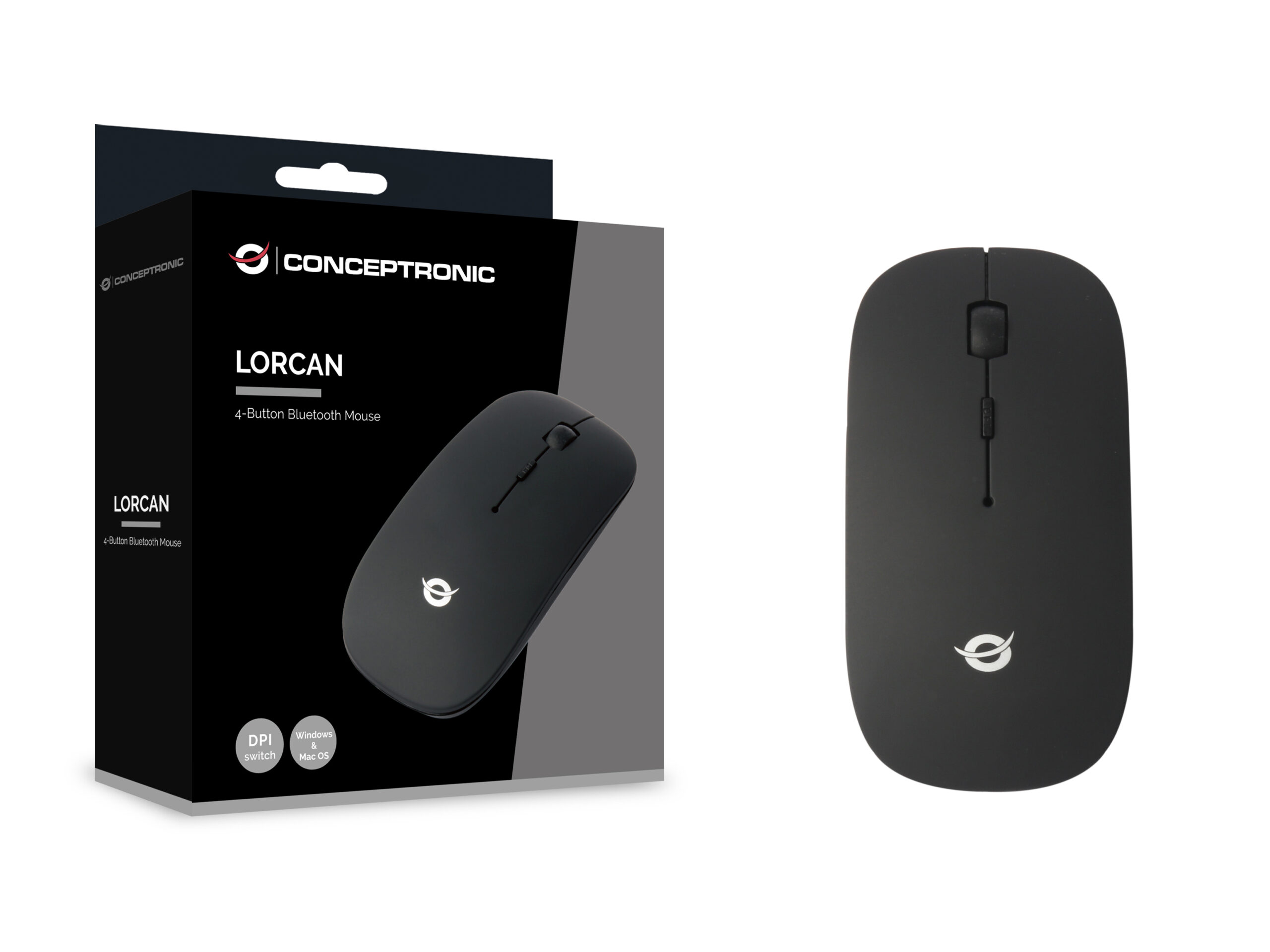 Conceptronic LORCAN01B muis Kantoor Ambidextrous Bluetooth Optisch 1600 DPI - Afbeelding 5