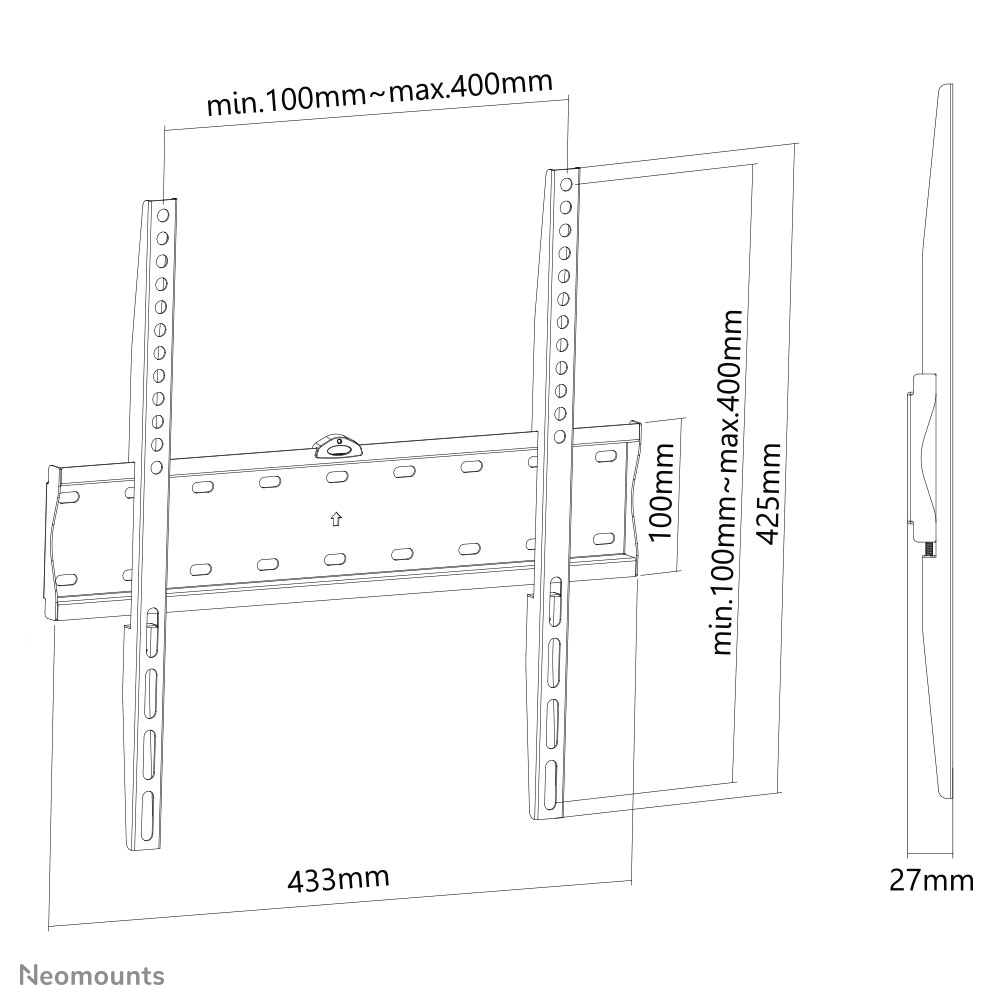 Neomounts FPMA-W300BLACK TV-beugel wand 32-55" - ultra-vlak - Afbeelding 15