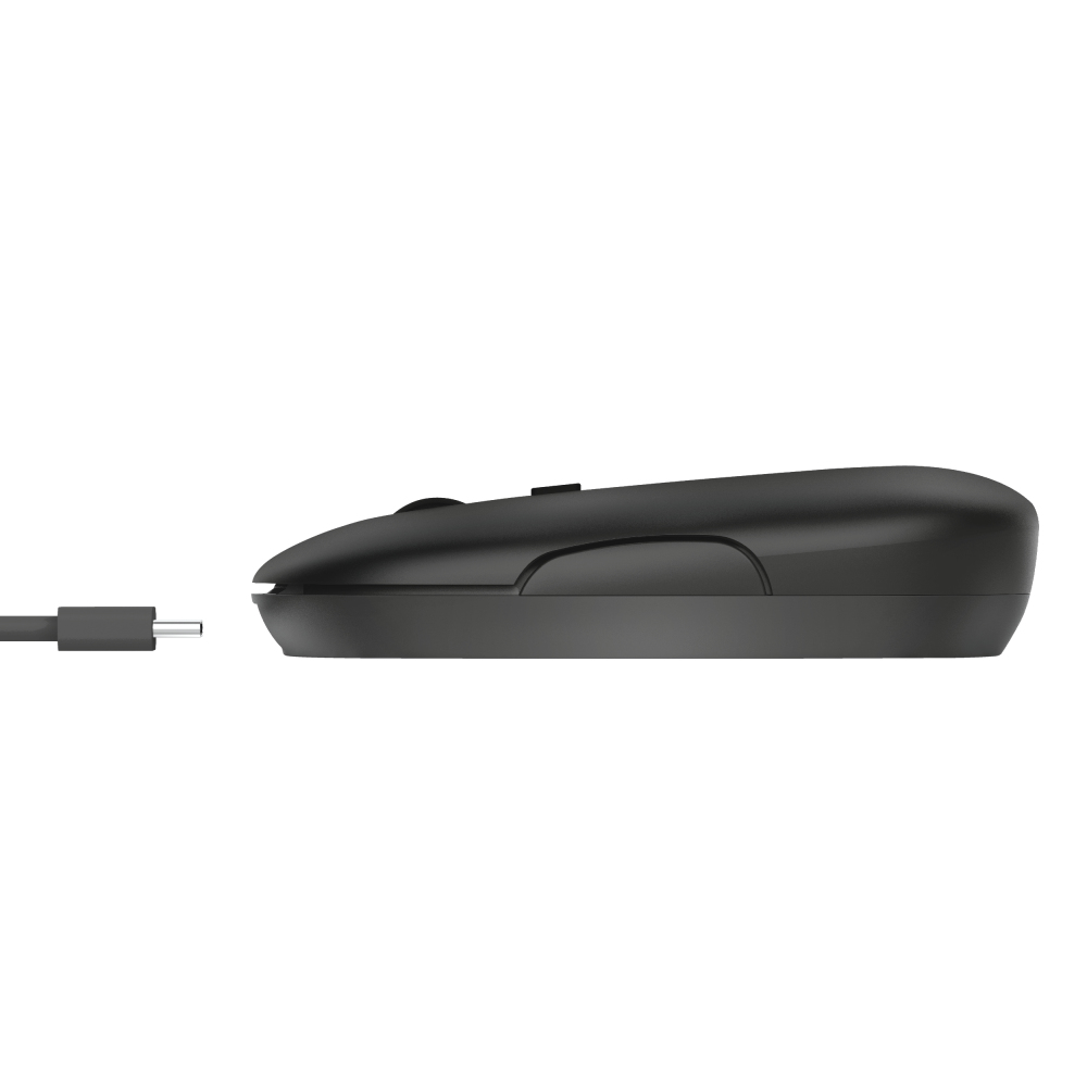 Trust Puck Draadloze Muis - Multi-device muis – USB en Bluetooth verbinding – 1600 DPI – Grijs - Afbeelding 5