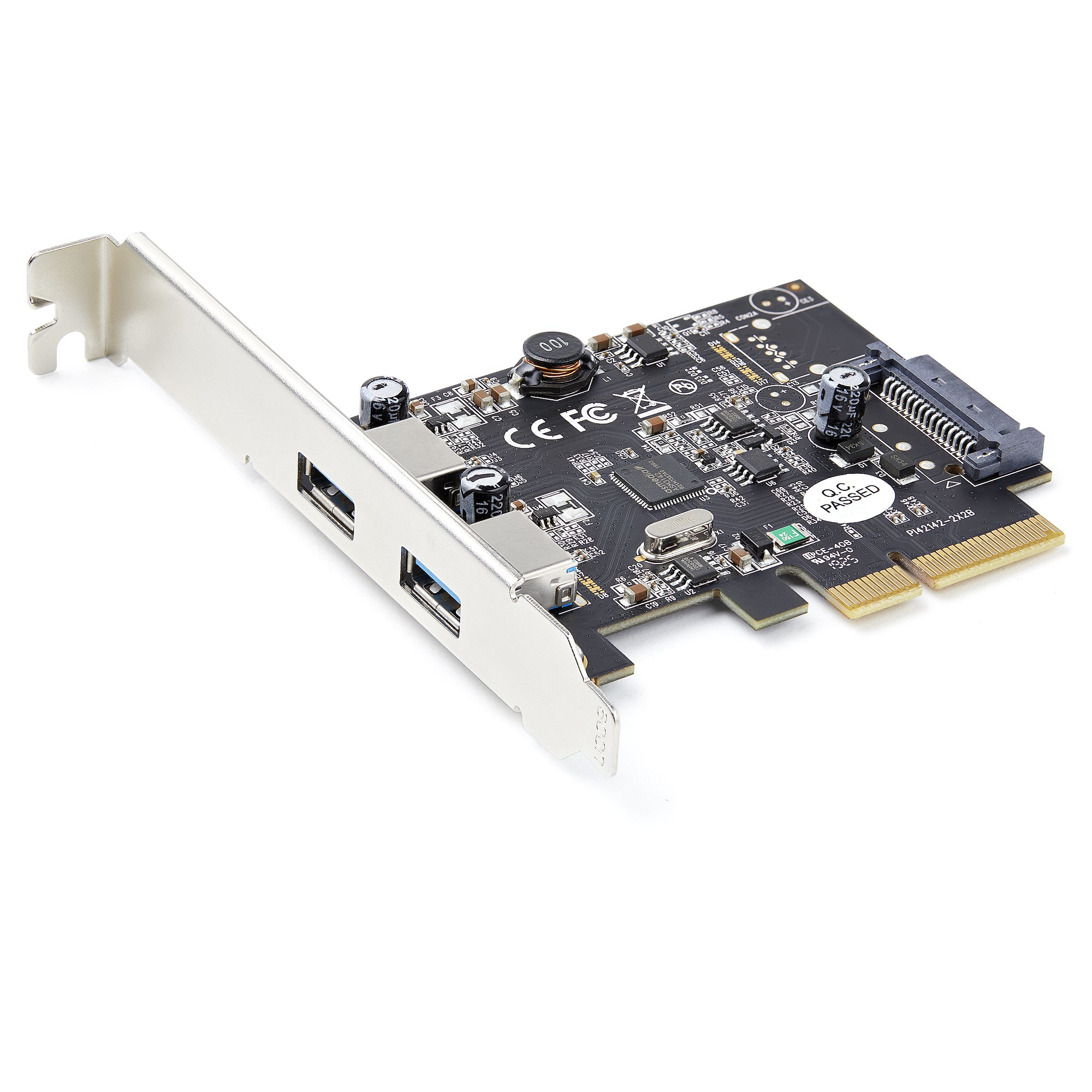 StarTech.com 2-Port USB PCIe Kaart met 10Gbps/poort - USB 3.2 Gen 2 Type-A PCI Express 3.0 x4 Host Controller Kaart - Add-On Adapter Kaart - Full/Low Profile - Windows & Linux