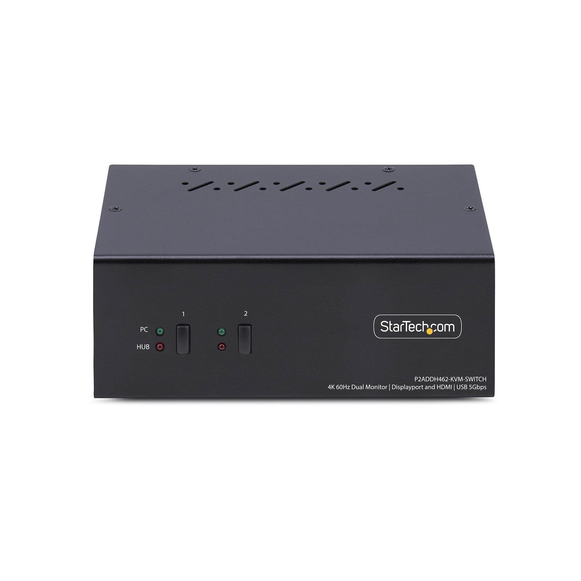 StarTech.com 2-Port Dual-Monitor DisplayPort en HDMI KVM Switch, 4K 60Hz, 1x HDMI & 1x DP Monitor, 2-Port USB Hub, 5Gbps, 2x USB HID Ports, TAA Compliant - Afbeelding 4