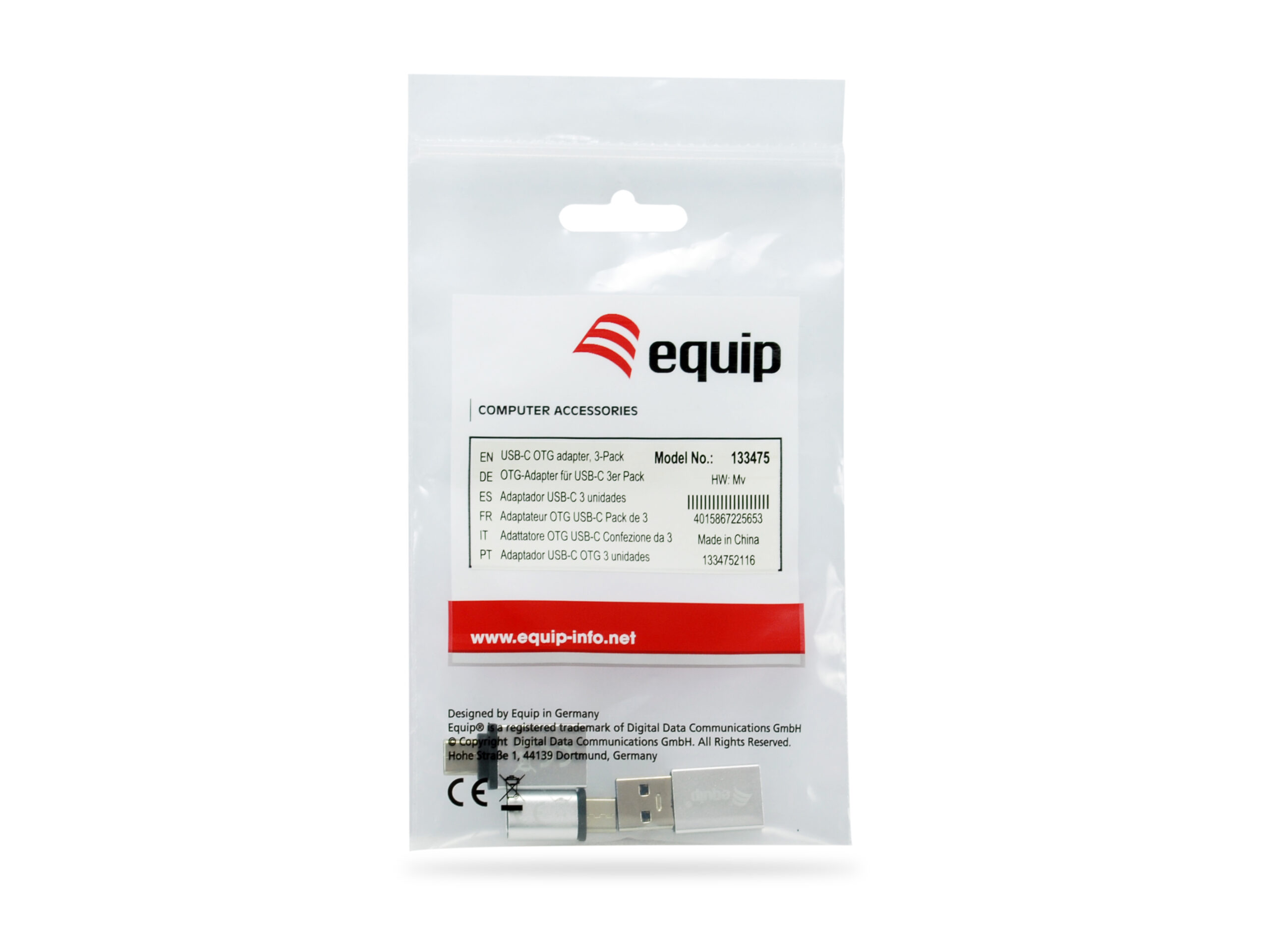 Equip USB-C OTG-adapter, 3-pak - Afbeelding 2