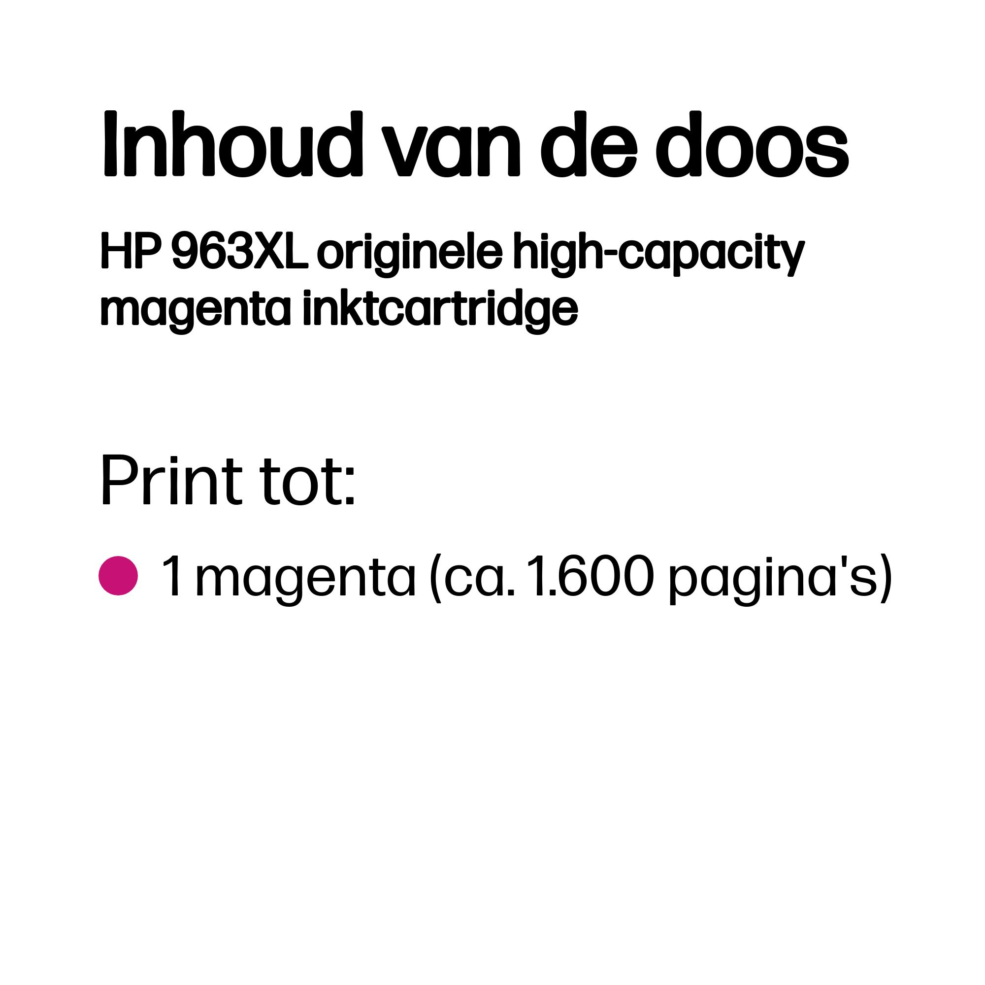 HP 963XL originele high-capacity magenta inktcartridge - Afbeelding 4
