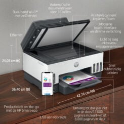 HP Smart Tank 7605 Draadloos All-in-One Kleur Printer, Dubbelzijdig printen; Kopieerapparaat, Scanner - Afbeelding 5