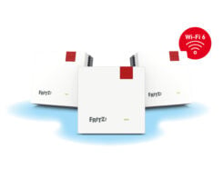 Mesh Set FRITZMESH SET 1600 3-PACK EDITION INTERNATIONAL Dual-band (2.4 GHz / 5 GHz) Wi-Fi 6 (802.11ax) Rood, Wit Intern - Afbeelding 2
