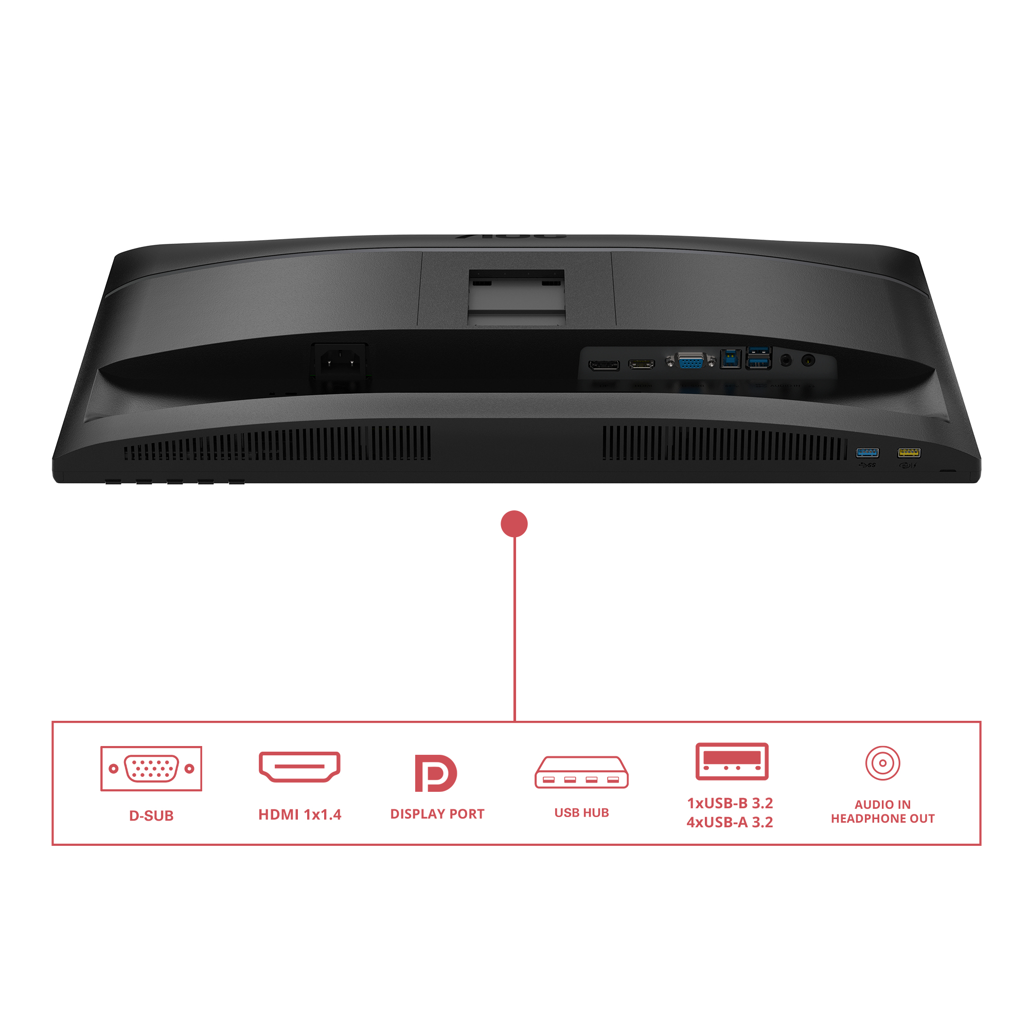 AOC 24E4U computer monitor 60,5 cm (23.8") 1920 x 1080 Pixels Full HD LED Zwart - Afbeelding 6