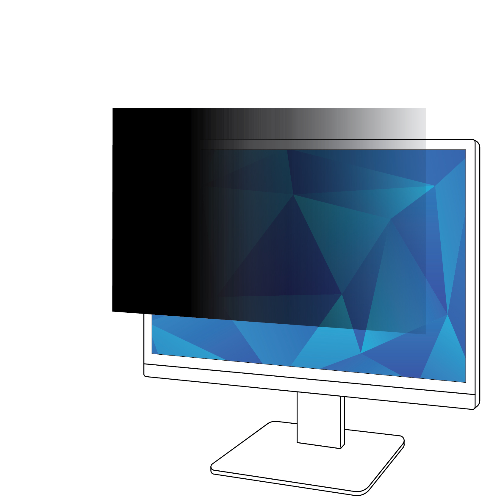 3M Privacy Filter voor 23in Monitor, 16:9, PF230W9B - Afbeelding 2