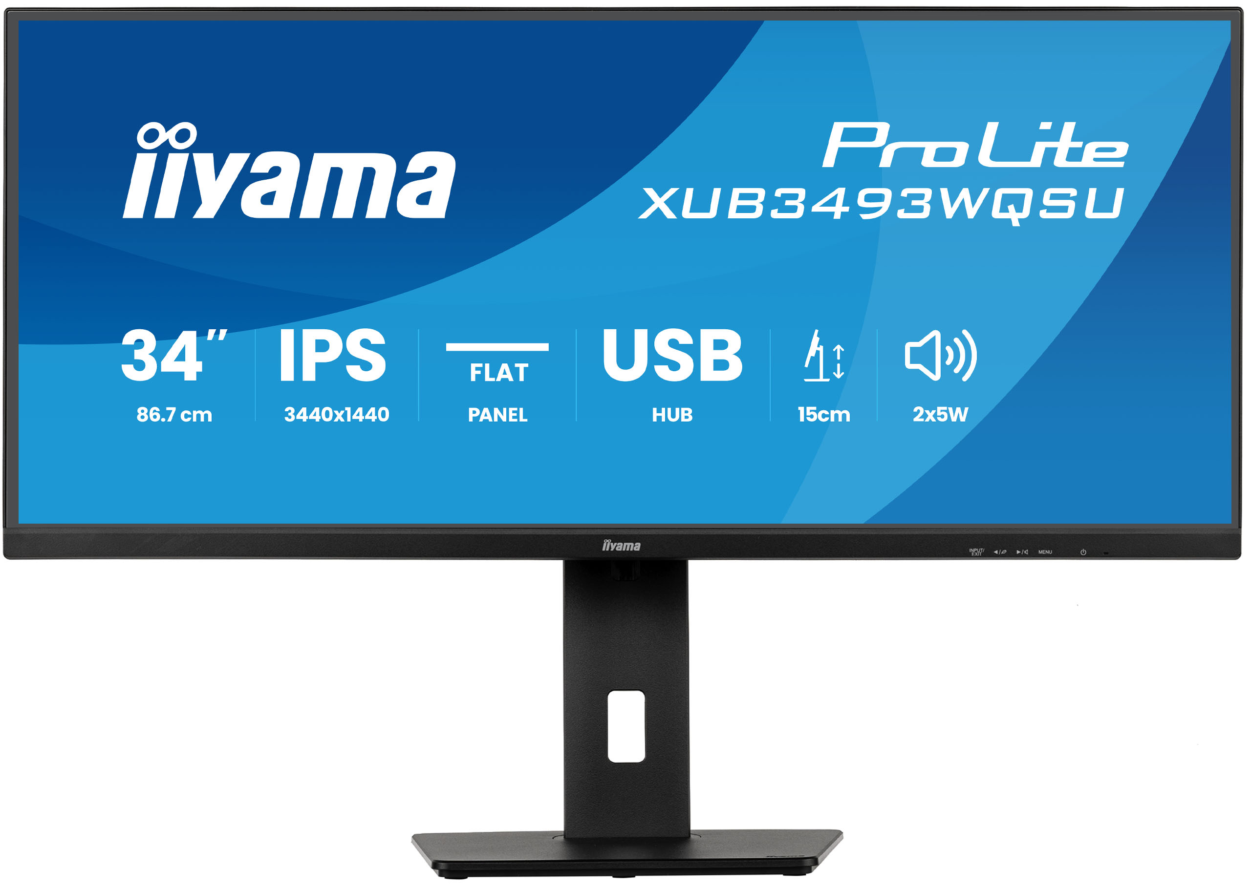 iiyama ProLite XUB3493WQSU-B6 computer monitor 86,4 cm (34") 3440 x 1440 Pixels UltraWide Quad HD LED Zwart - Afbeelding 3