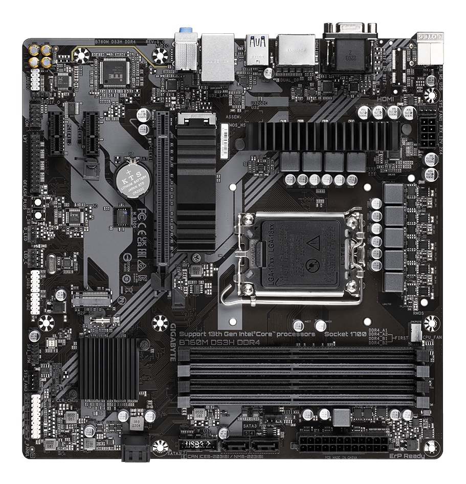 GIGABYTE B760M DS3H DDR4 moederbord Intel B760 Express LGA 1700 micro ATX - Afbeelding 6