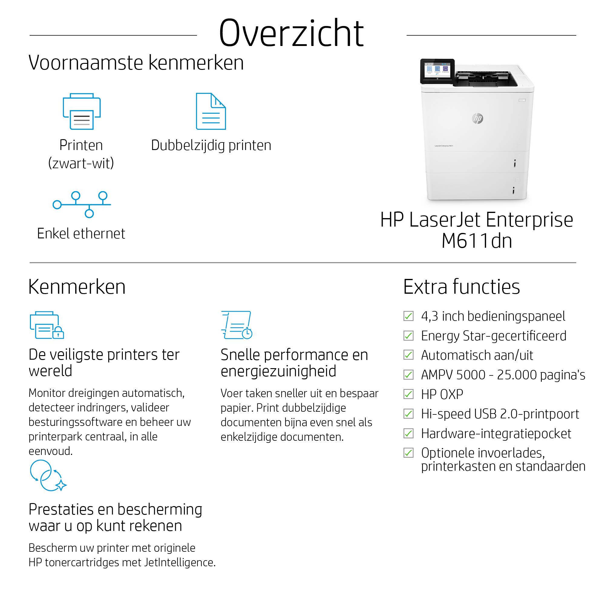 HP LaserJet Enterprise M611dn - Afbeelding 12