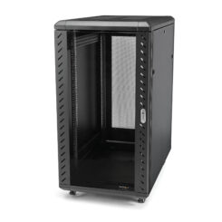 StarTech.com 4 Post 32U Netwerkkast, Vergrendelbare 19" Patchkast voor Computer / AV / IT / Data Apparatuur, Server Rack voor Bureau/Thuis met Wielen & Verstelbare Montagerails