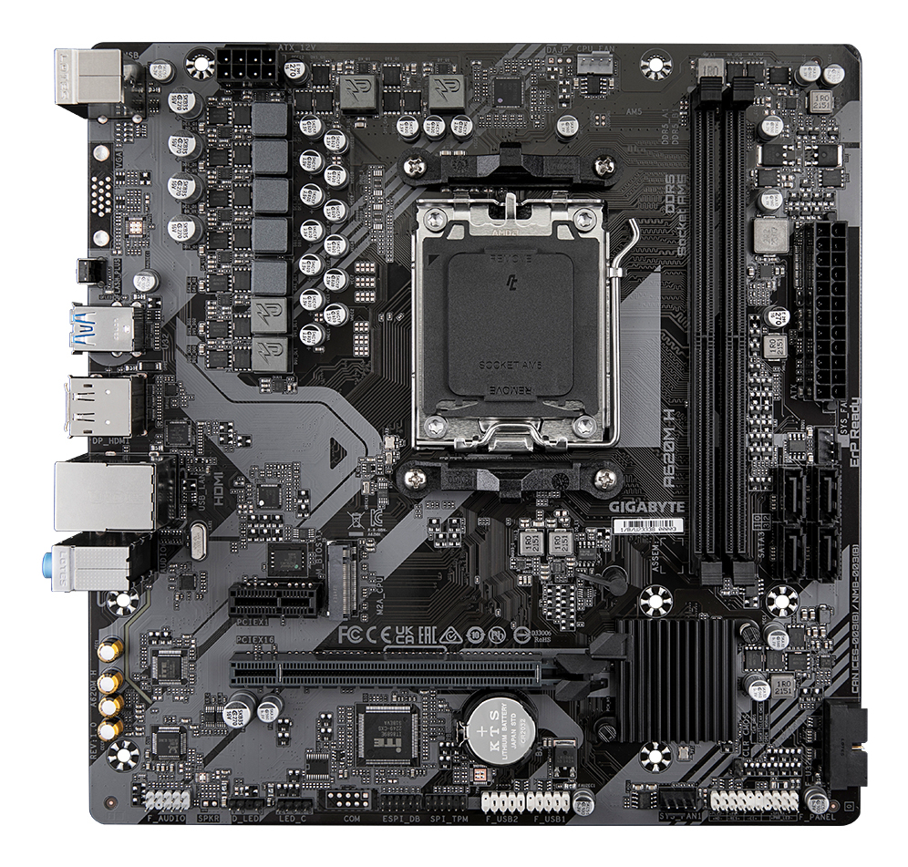 GIGABYTE A620M H moederbord AMD A620 Socket AM5 micro ATX - Afbeelding 3
