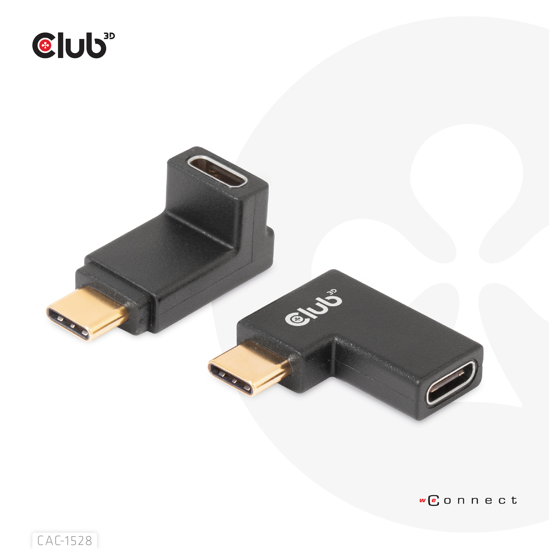 CLUB3D USB Type-C Gen2 Angled Adapter set van 2 - 4K120Hz M/V - Afbeelding 8