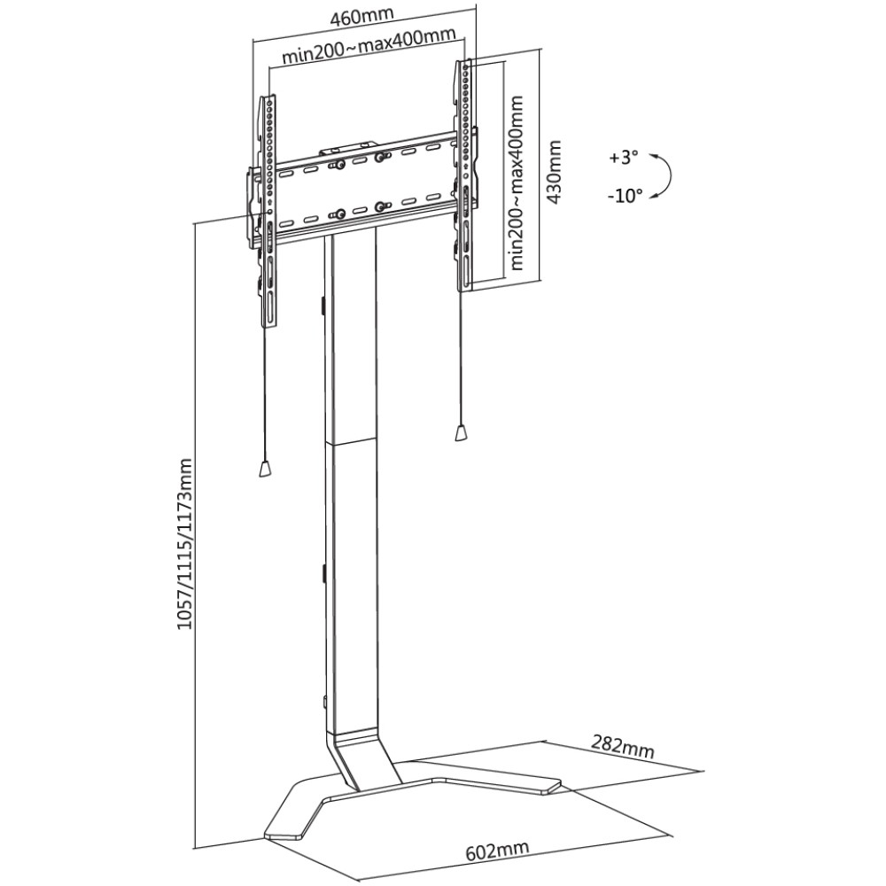 Techly ICA-TR47 TV meubel & entertainment center - Afbeelding 4