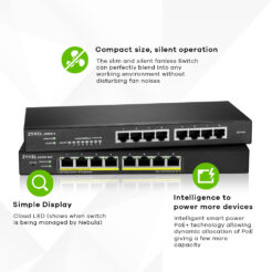 Zyxel GS1915-8 Managed L2 Gigabit Ethernet (10/100/1000) Zwart - Afbeelding 5