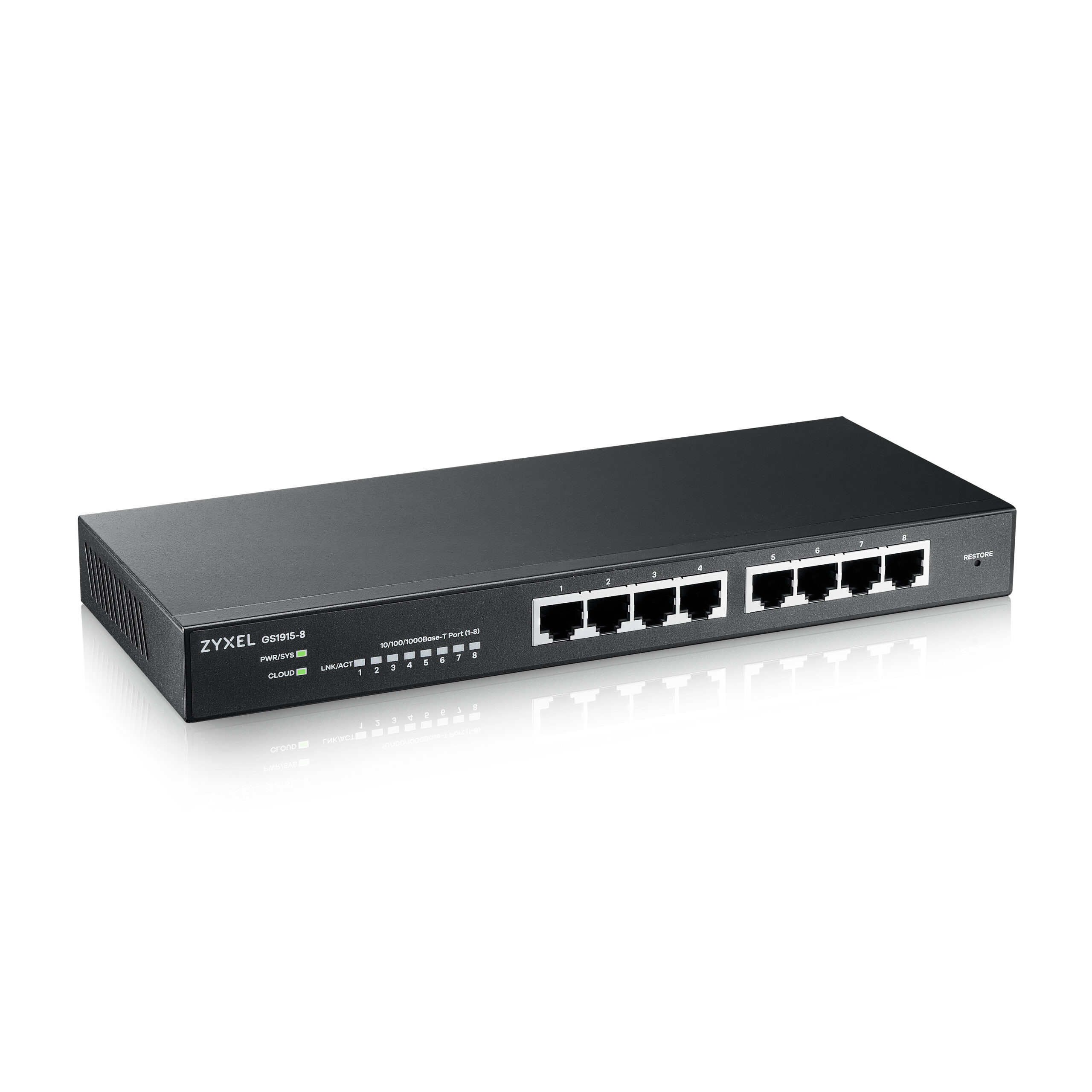 Zyxel GS1915-8 Managed L2 Gigabit Ethernet (10/100/1000) Zwart - Afbeelding 4