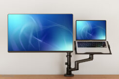 Neomounts DS20-425BL2 Monitorarm met laptophouder 17-27" - ruimtebesparend - Afbeelding 19