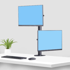 StarTech.com Monitorstandaard voor Twee Verticaal Gestapelde Schermen, Dual 49", Max 32kg, C-Klem, Quick-Release VESA Systeem, Widescreen 16:9/Ultrawide 32:9 display, TAA - Afbeelding 9