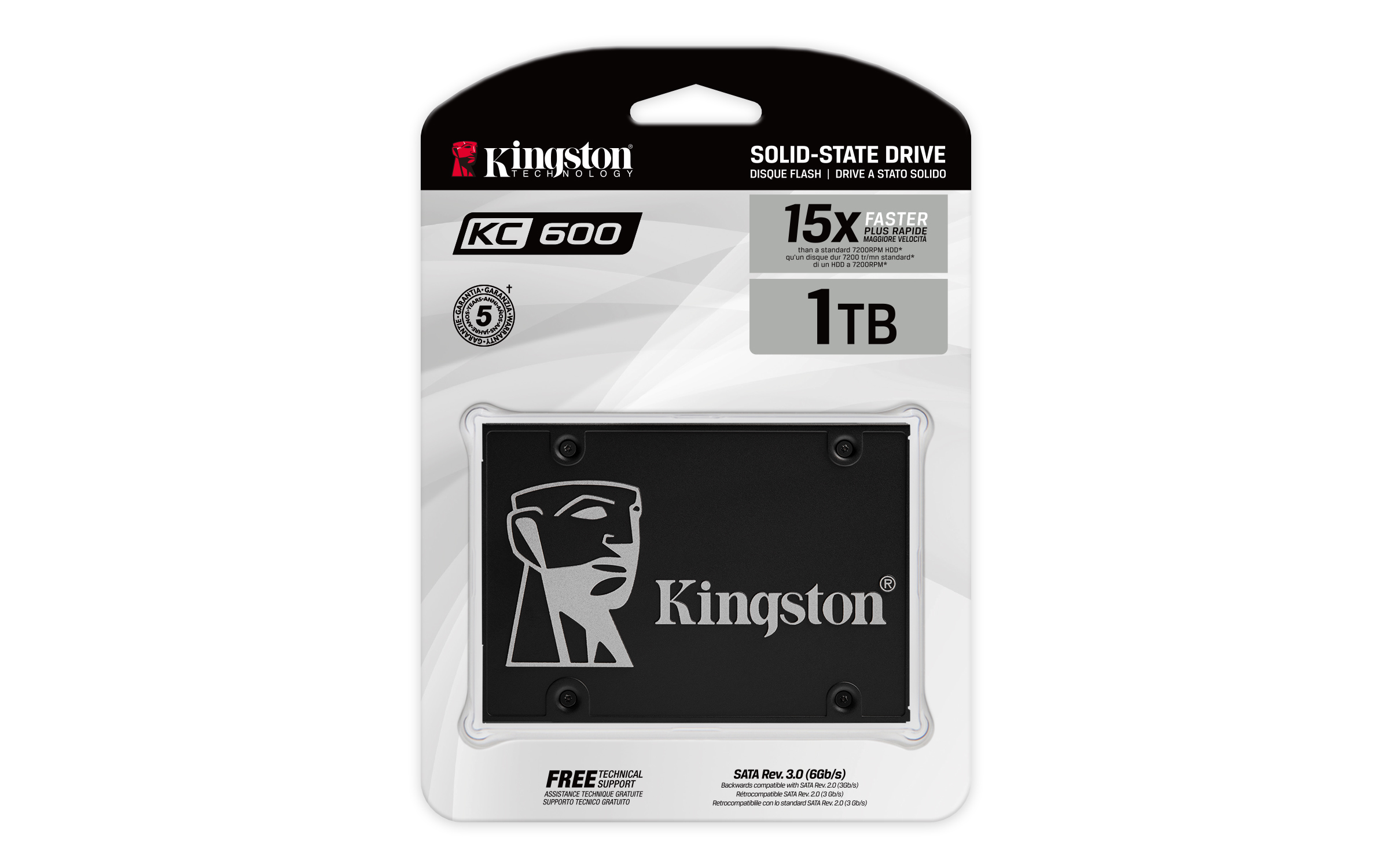 Kingston Technology 1024G SSD KC600 SATA3 2.5" - Afbeelding 5