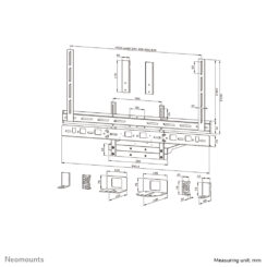 Neomounts AV60-500BL Videobar en laptophouder kit 43-110" - VESA - max 8 kg - universeel - Afbeelding 20
