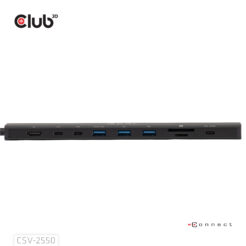 CLUB3D 10-1 Portable Dock USB Type-C® 10Gbps to HDMI™ 8K30Hz PD3.1 Max.140Watt - Afbeelding 13